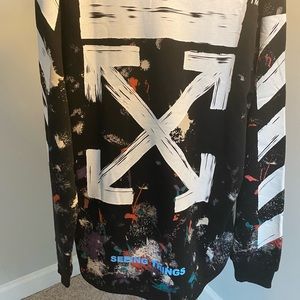 Off-White Sweater. Moncler Vest